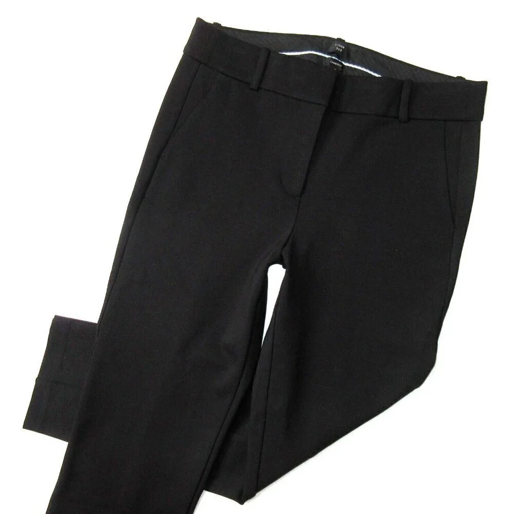 NWT J.Crew Slim Crop Cameron in Black Ponte Stretch Ankle Crop Pants 8